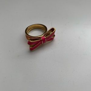Kate Spade Pink Bow Ring size 6